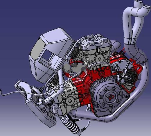 599摩托车发动机CATIA V5 R21模型缩略图