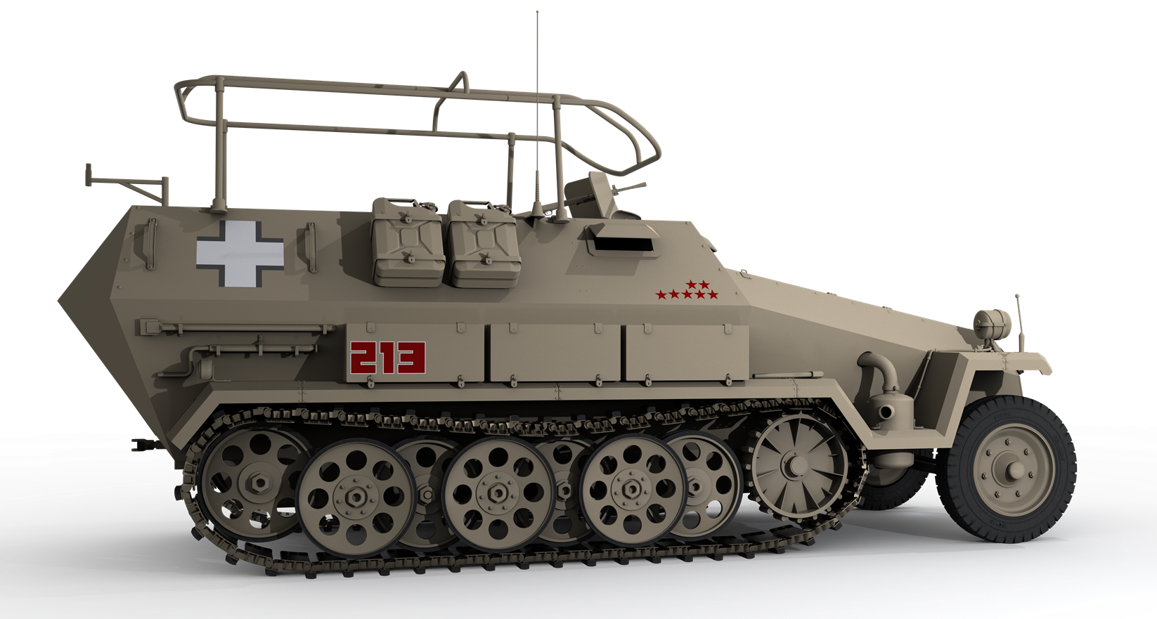 简易SD.KFZ.251装甲车模型