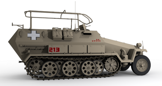 简易SD.KFZ.251装甲车模型缩略图