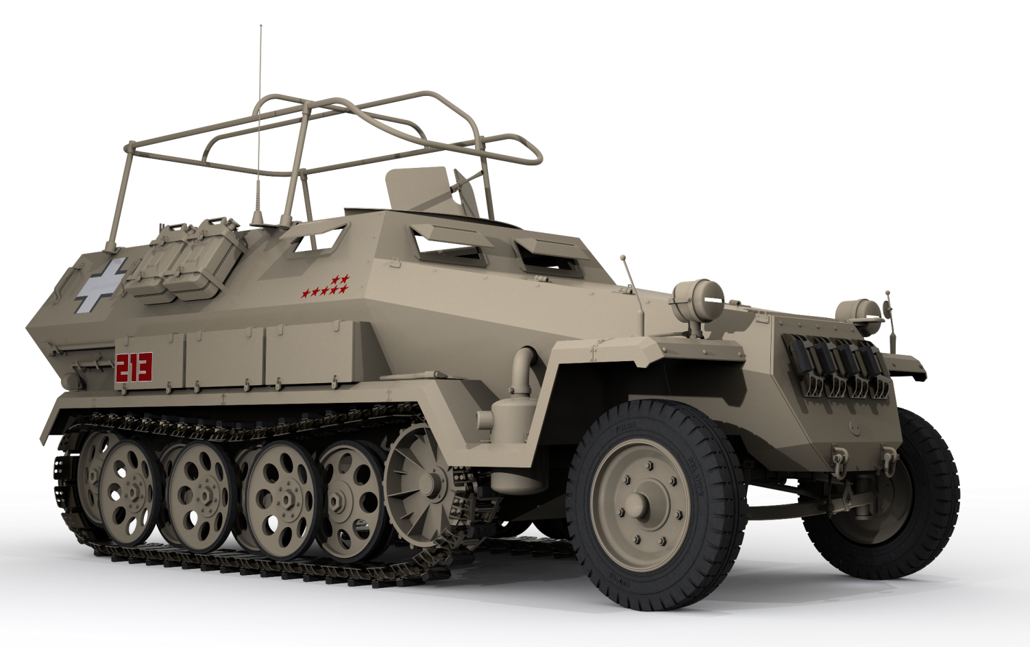 简易SD.KFZ.251装甲车模型