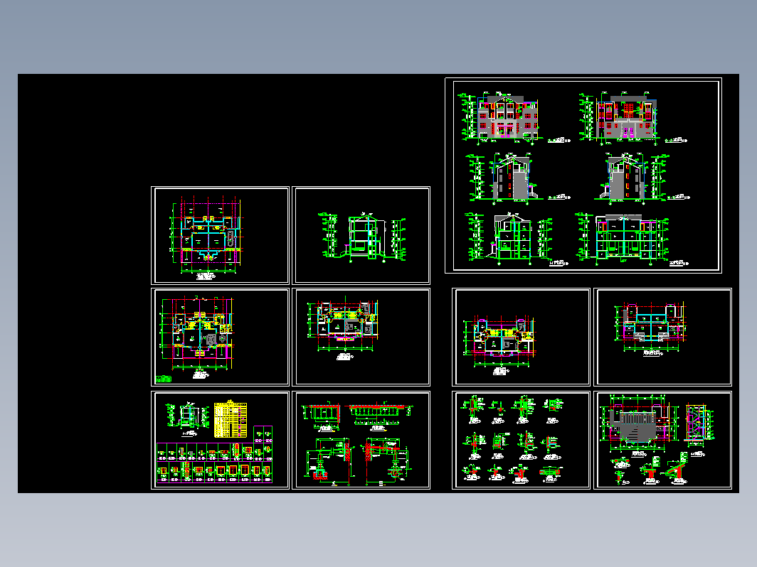 居住小区B型别墅建施图