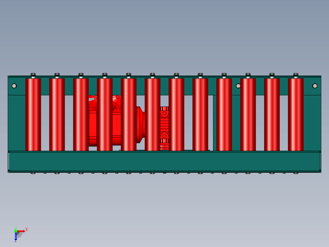 1000x300链传动辊道输送机