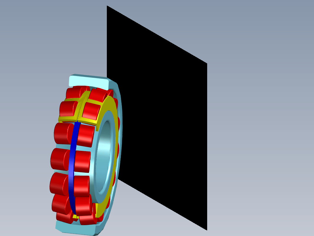 双排圆柱轴承3D