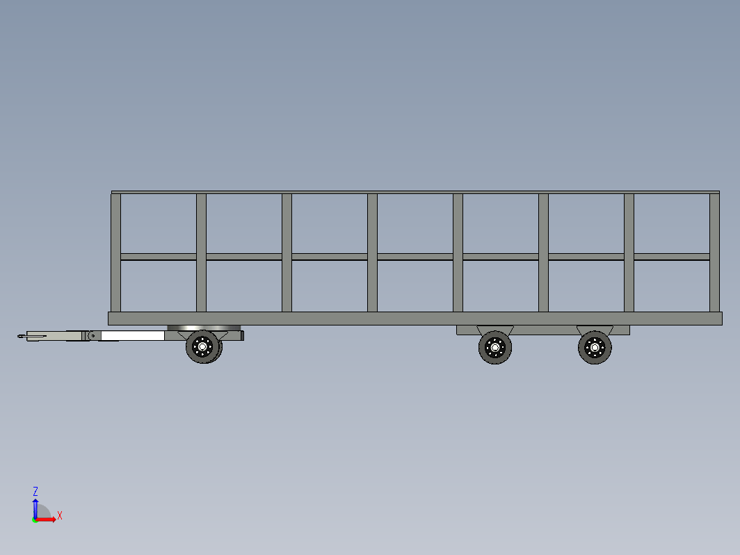 trailer-crane长拖车钢结构