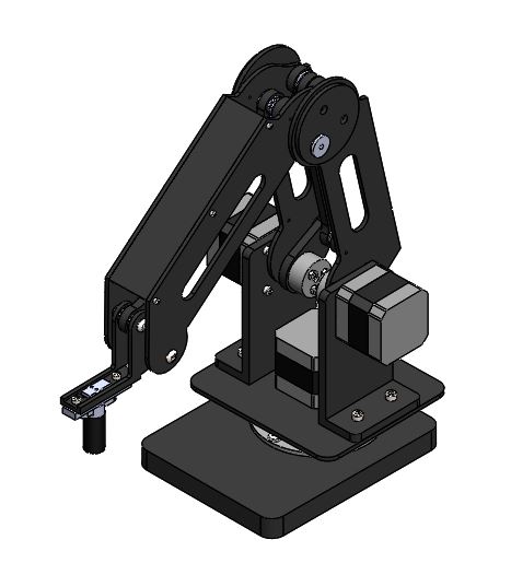 钣金结构三轴机械臂模型3D图纸 Solidworks 附工程图