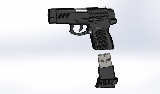 玩具手枪造型USB U盘缩略图