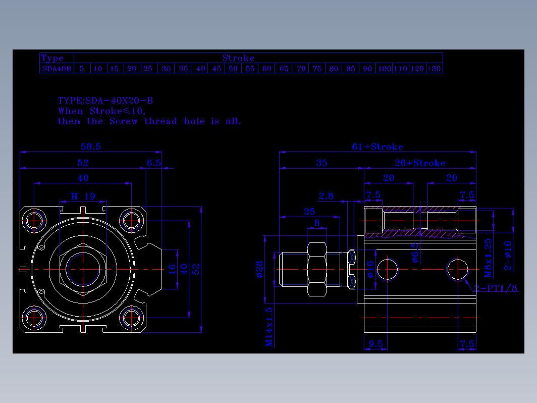 SDA气缸 83-SDA-40-BZW