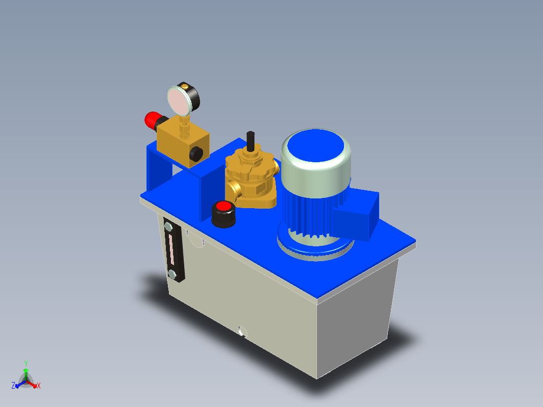 20L小型液压站三维设计