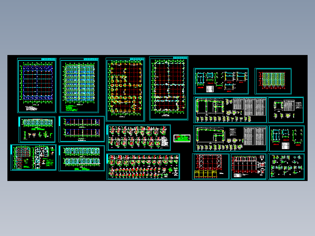 本田展厅建筑结构全图CAD