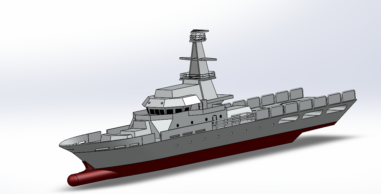 船舶军舰模型图档
