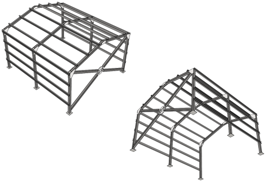 钢结构框架建模