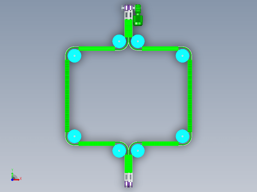 环形链条输送线设计