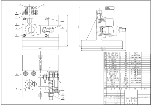 CA6140车床手柄座夹具钻φ14H7孔三维SW2021带参+CAD+说明缩略图