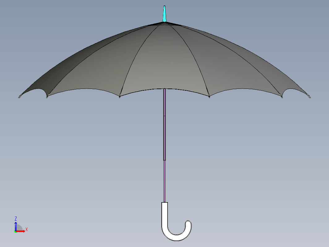 普通J型雨伞造型