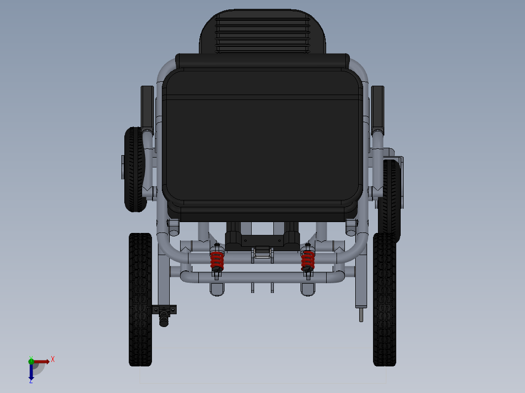 便携式折叠轮椅三维SW2020带参+CAD+说明书