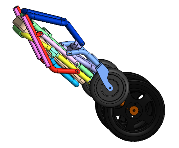 便携式折叠轮椅三维SW2020带参+CAD+说明书