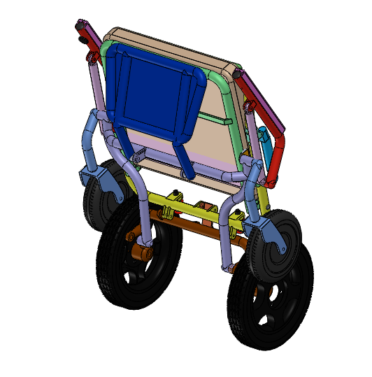 便携式折叠轮椅三维SW2020带参+CAD+说明书