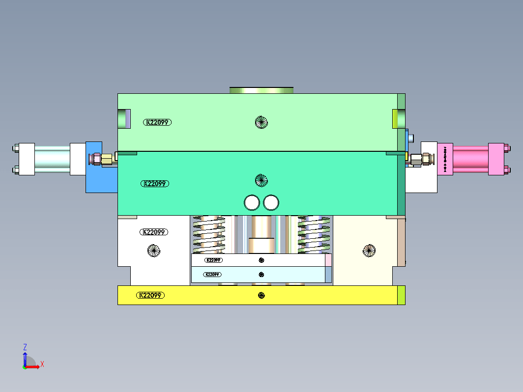 花洒座下壳注塑模具，（油缸抽滑块）