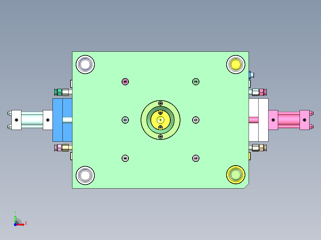 花洒座下壳注塑模具，（油缸抽滑块）