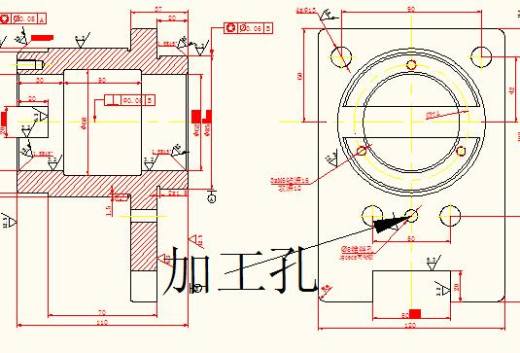 轴承托脚加工工艺及钻Φ8孔夹具设计三维三维ProE5.0无参+CAD+说明书缩略图