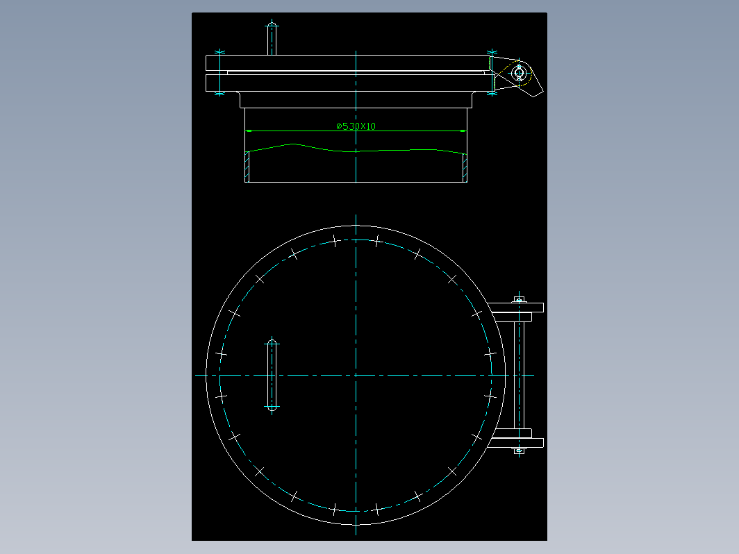 HG21517-95回转盖带颈平焊法兰人孔 B-MFM-500-1.6