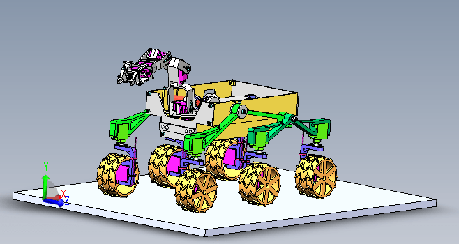 火星探测车SW模型三维SW2014 