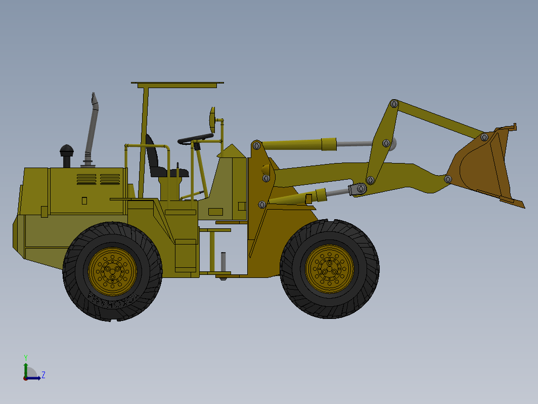 excavator model推土机铲车简易