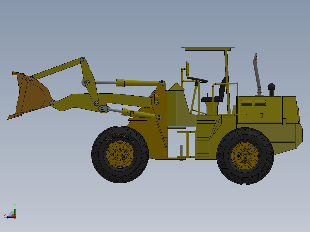 excavator model推土机铲车简易