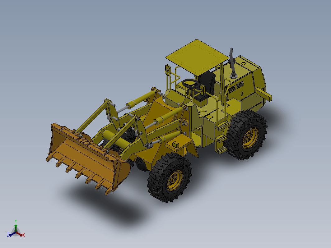 excavator model推土机铲车简易