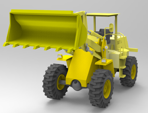excavator model推土机铲车简易缩略图