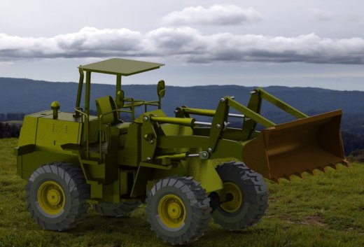 excavator model推土机铲车简易缩略图