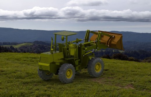 excavator model推土机铲车简易缩略图