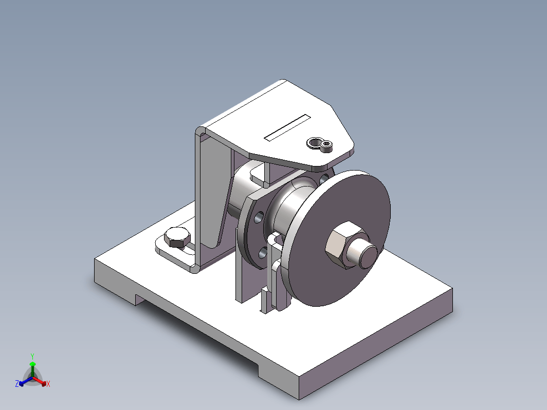 CA6140法兰盘钻Ф8孔夹具三维SW2018带参