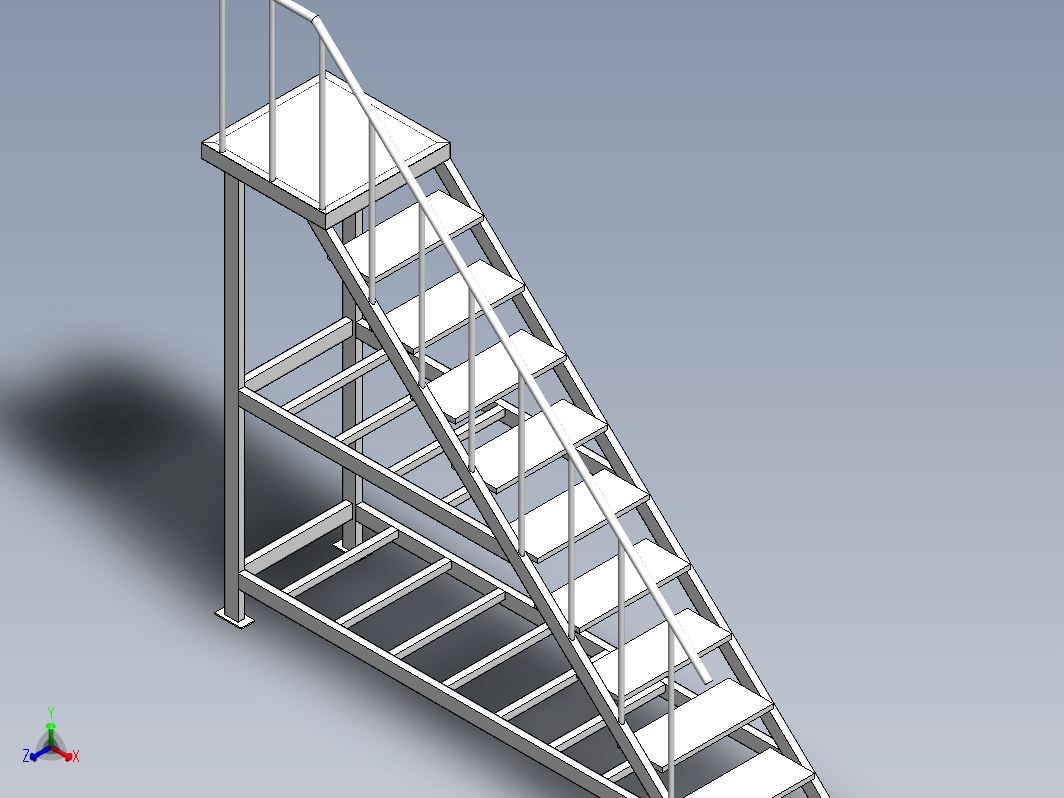 second floor stairs简易钢结构楼梯