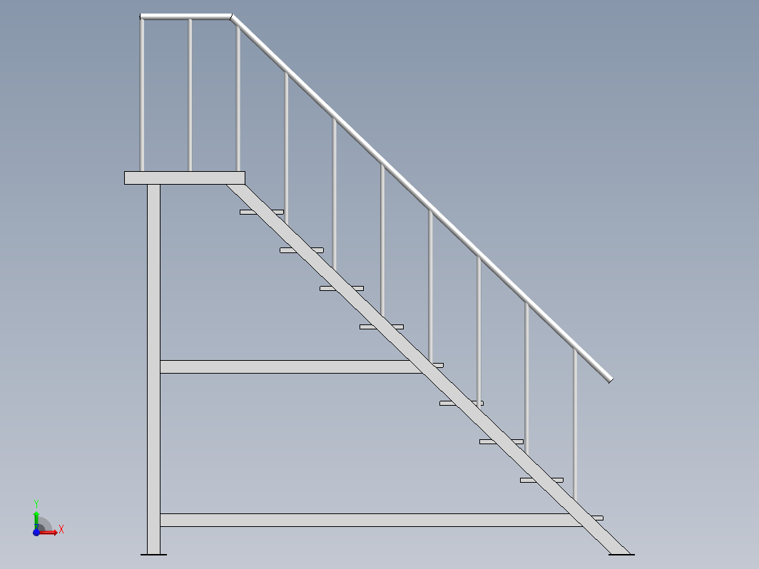 second floor stairs简易钢结构楼梯