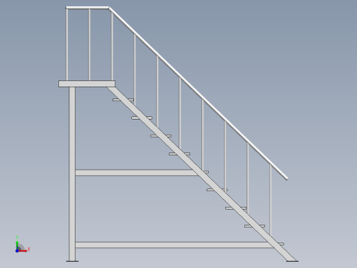 second floor stairs简易钢结构楼梯缩略图
