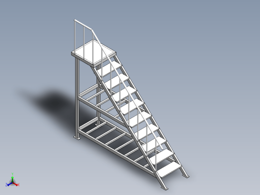 second floor stairs简易钢结构楼梯缩略图