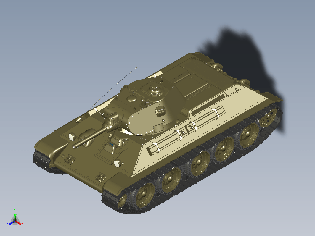 苏联中型T-34坦克玩具