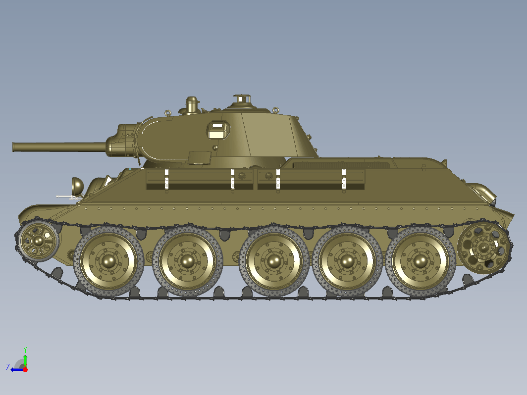 苏联中型T-34坦克玩具