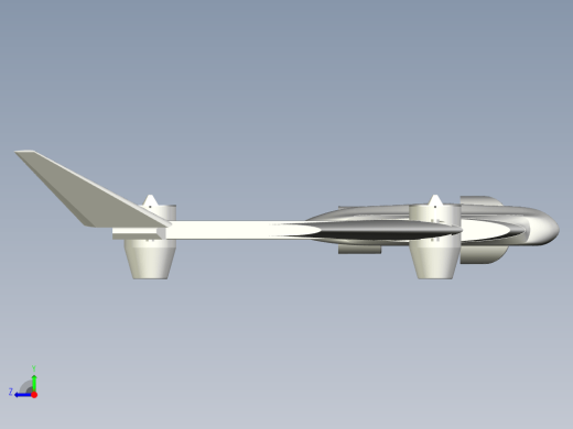 VTOL Drone垂直起降无人机简易模型缩略图