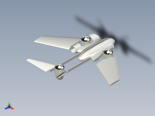 VTOL Drone垂直起降无人机简易模型缩略图