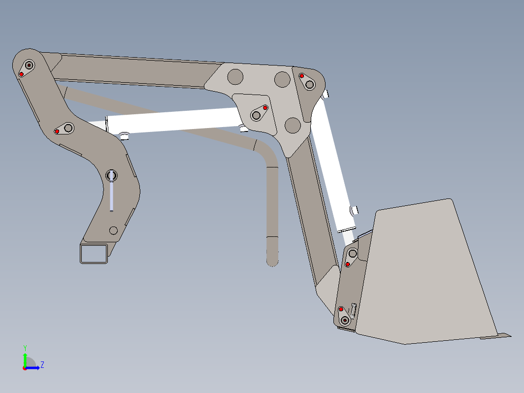 lawn-tractor装载机铲斗模型