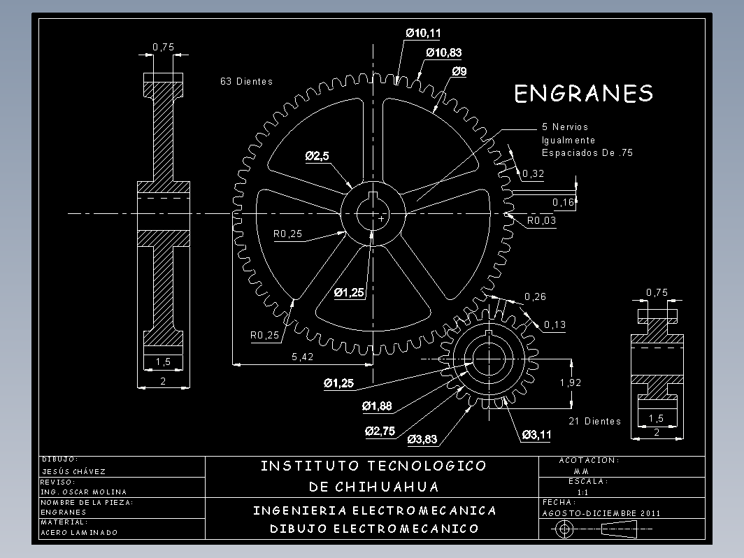 齿轮（AUTOCAD和.DXF）