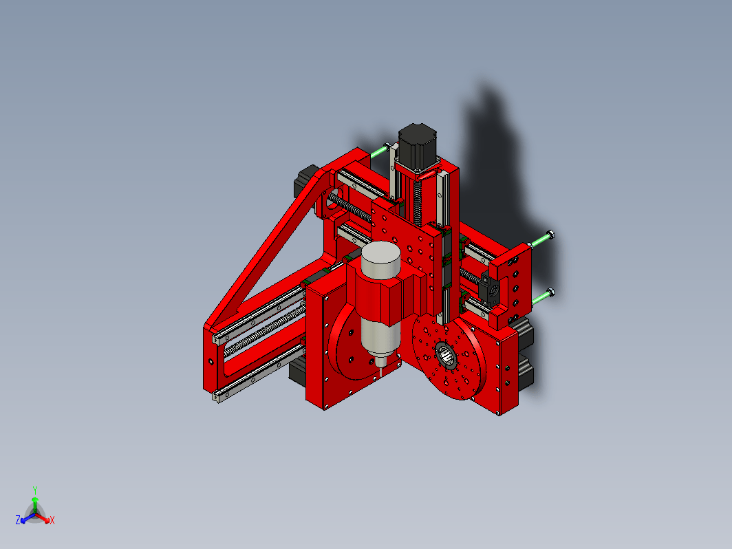 小型五轴数控铣床结构 small 5-axis CNC