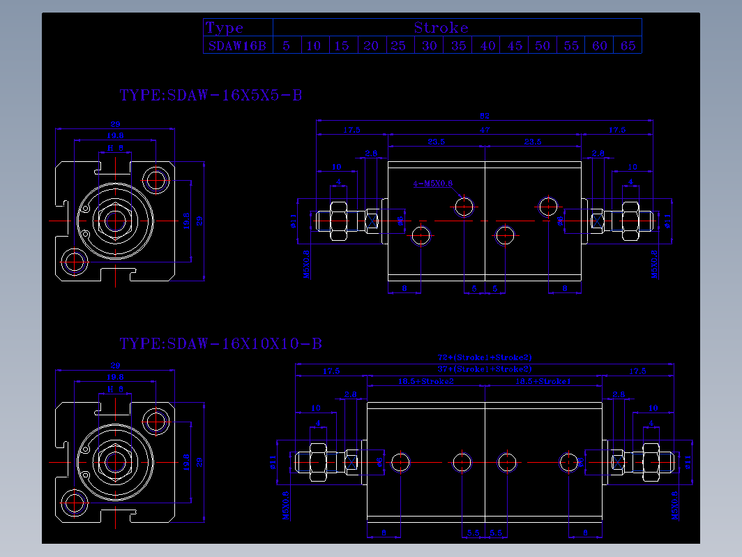 SDA气缸 83-SDAW-16-BZW