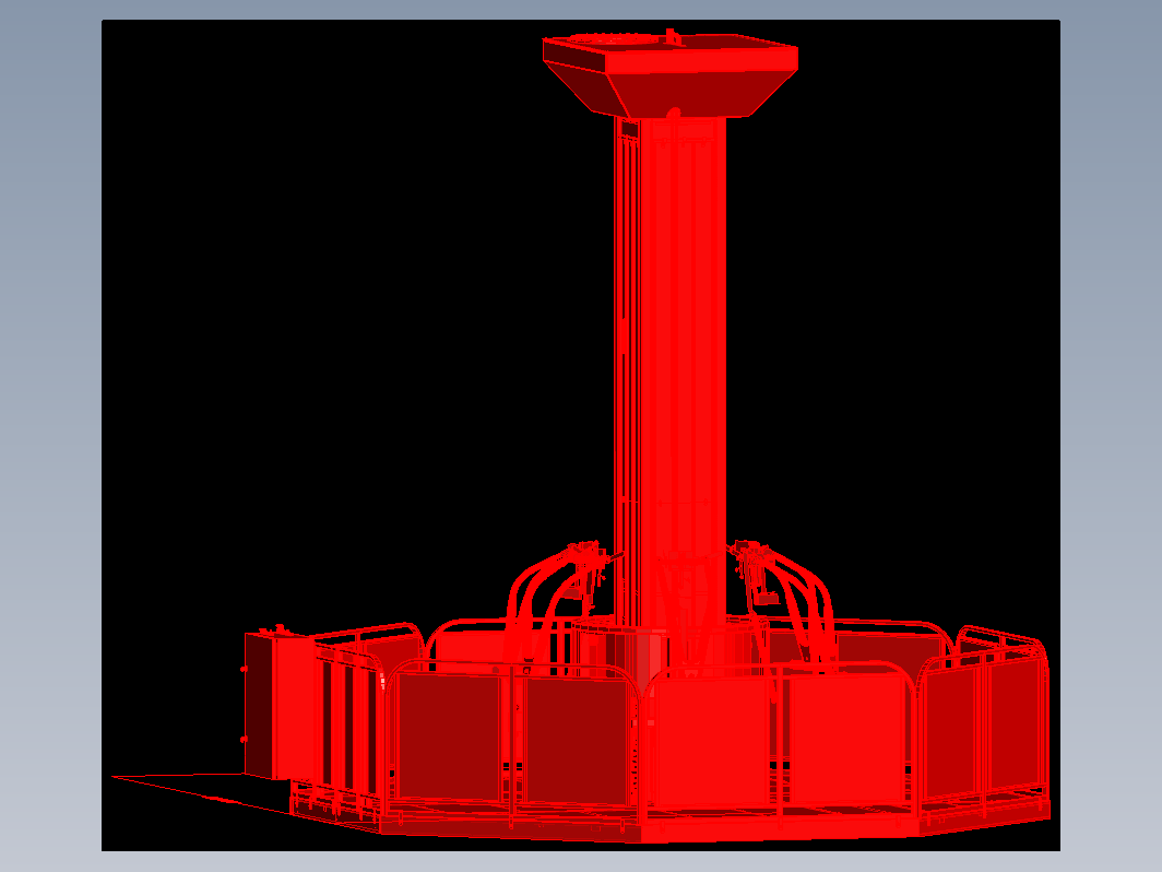 AUTOCAD设计的游乐场上下座椅设备3D模型图纸 dwg格式