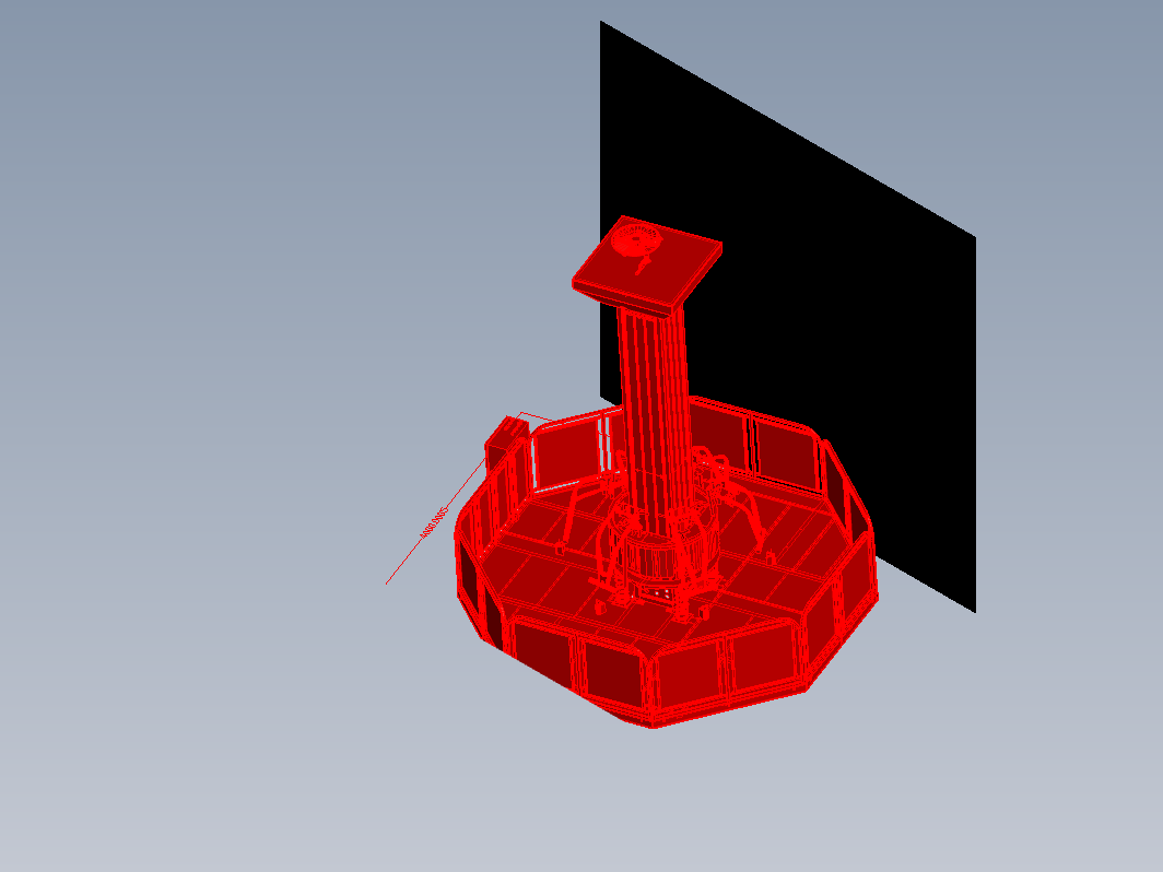 AUTOCAD设计的游乐场上下座椅设备3D模型图纸 dwg格式