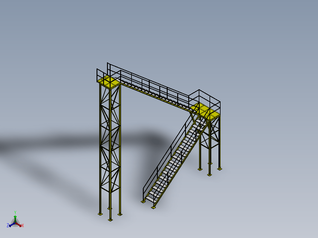 ladder工业高台钢结构楼梯结构