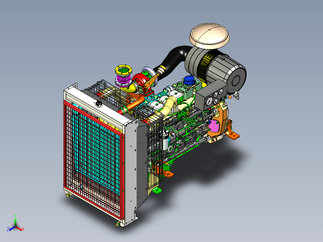 461柴油发动机（最大功率247KW）UG设计