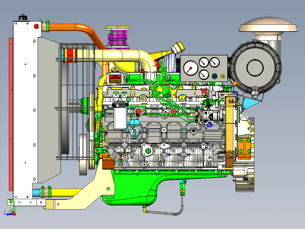 461柴油发动机（最大功率247KW）UG设计